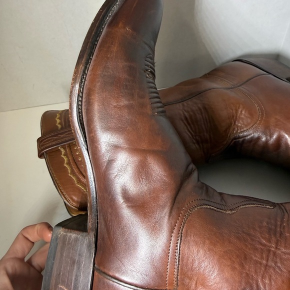Lucchese Rich Brown Western Boots siz3e 13 - Picture 6 of 11